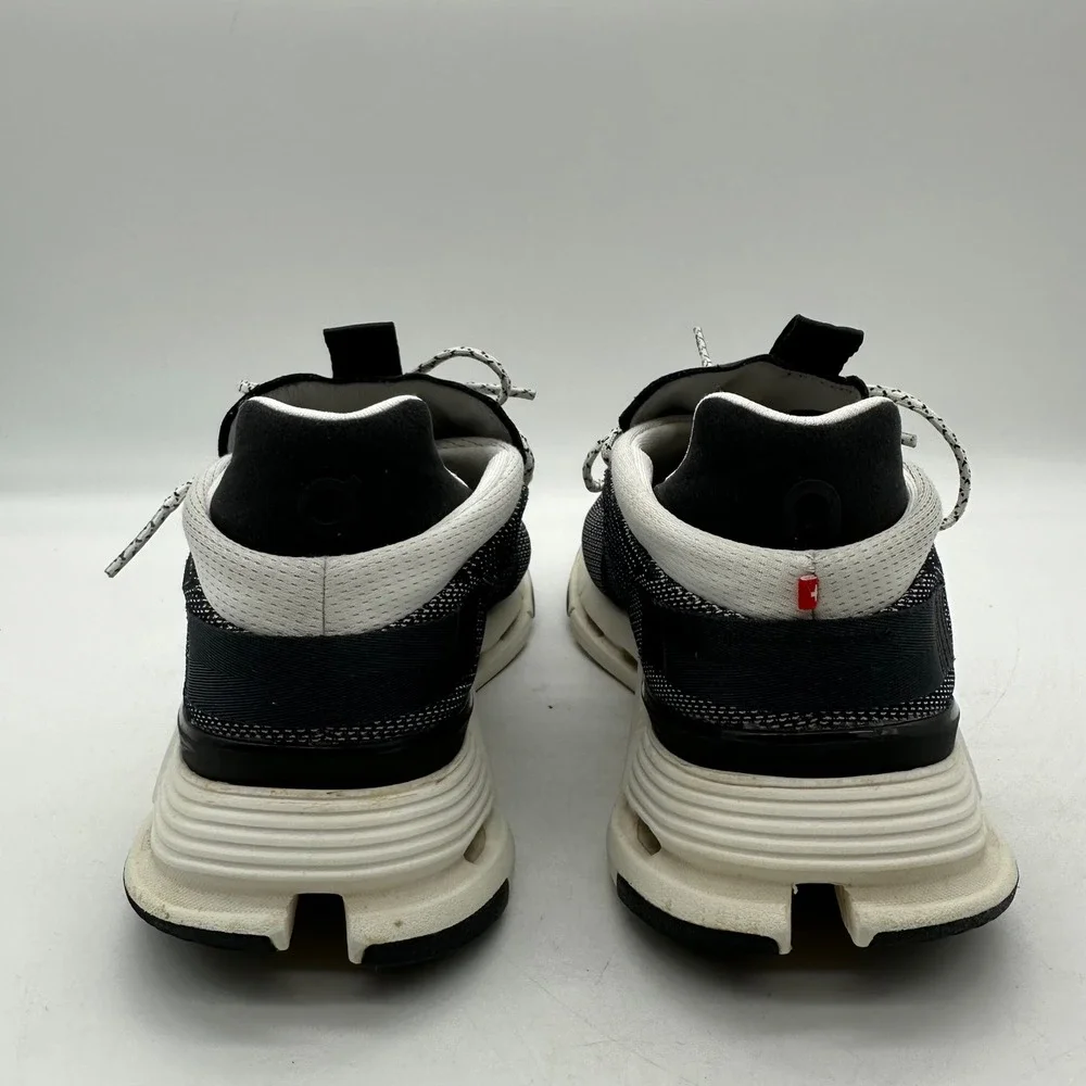 On Running 26.99677 Womens Size 9.5 Black White Cloudnova Sneaker Athletic Shoes